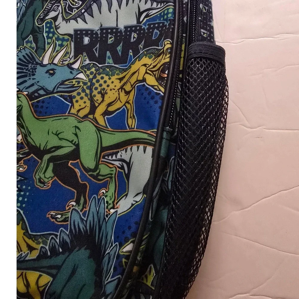 Wonder Nation 17 Inch Dinosaur Backpack Blue Green Roar Laptop Sleeve NWT